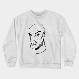 Cool bald old man caricature Crewneck Sweatshirt